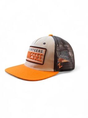 Zumiez Tennessee Orange and Cream Trucker Hat with Gray Mesh MINT CONDITION